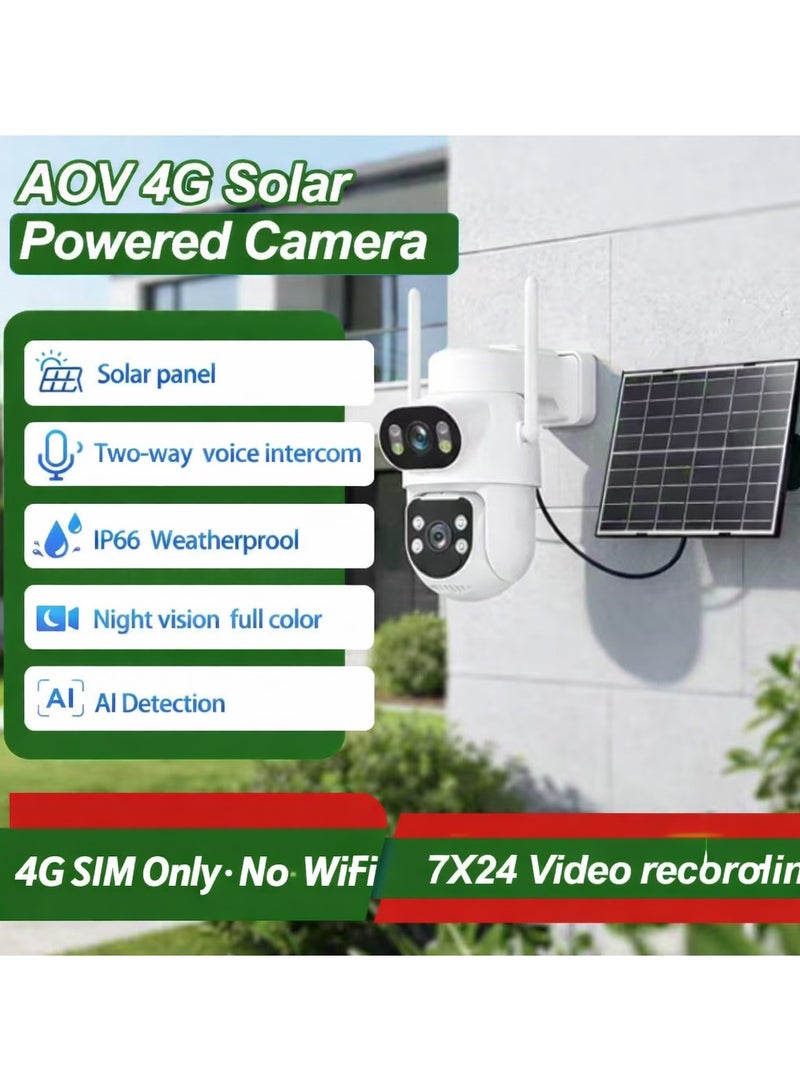 Yoosee 4G Solar Security Camera Outdoor | AI Motion Detection | Low Power | Includes 4G Data SIM (Paid Plans Required) | No WiFi - Image 1